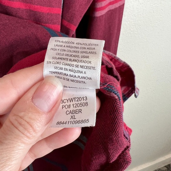 Caliville Mens Shirt Size XL Red Plaid Long Sleeve Button-Down Flannel Cotton - Picture 7 of 11